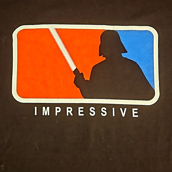 Star Wars Major League Darth Vador 'IMPRESSIVE' Med. Disney Parody Humor - Picture 2 of 5